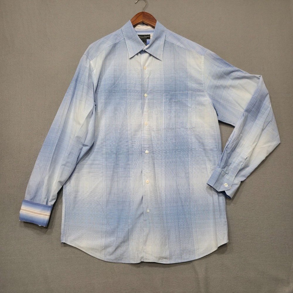 Crazy Horse Claiborne Men's Long Sleeve Button Up Flip‎ Cuff Shirt Size XL